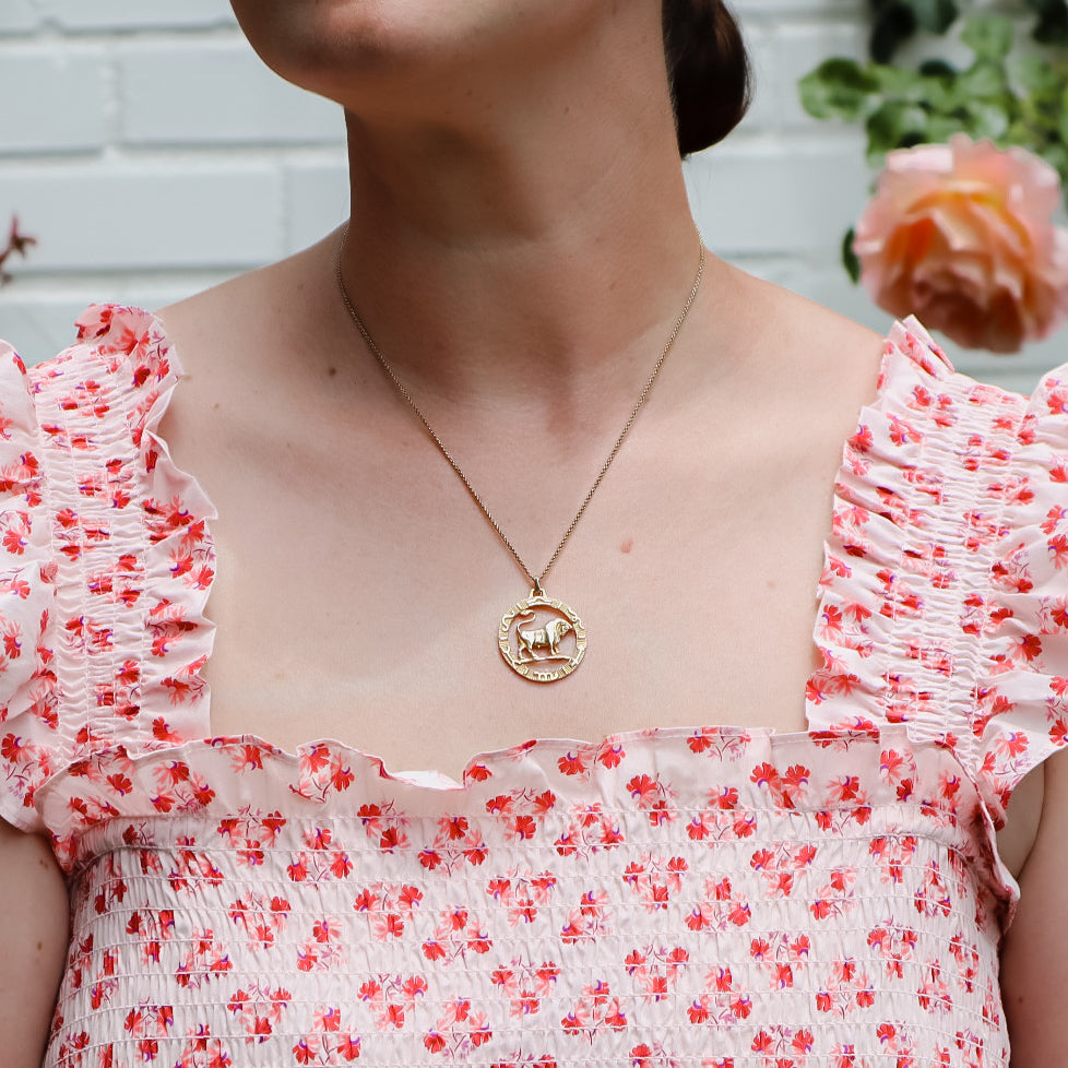 18k Yellow Gold Taurus Charm - Jewelry by Carlyle Avenue