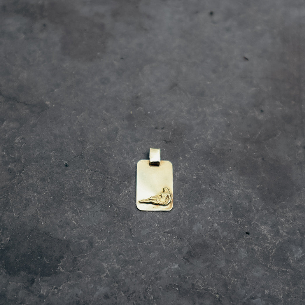 14k Virgo Rectangular Pendant - Jewelry by Carlyle Avenue
