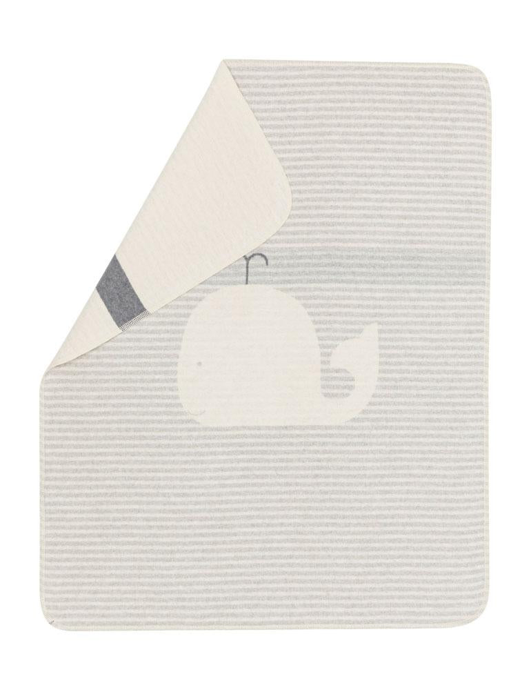 Baby Blanket - Whale Grey Stripes - Baby Blanket by Carlyle Avenue