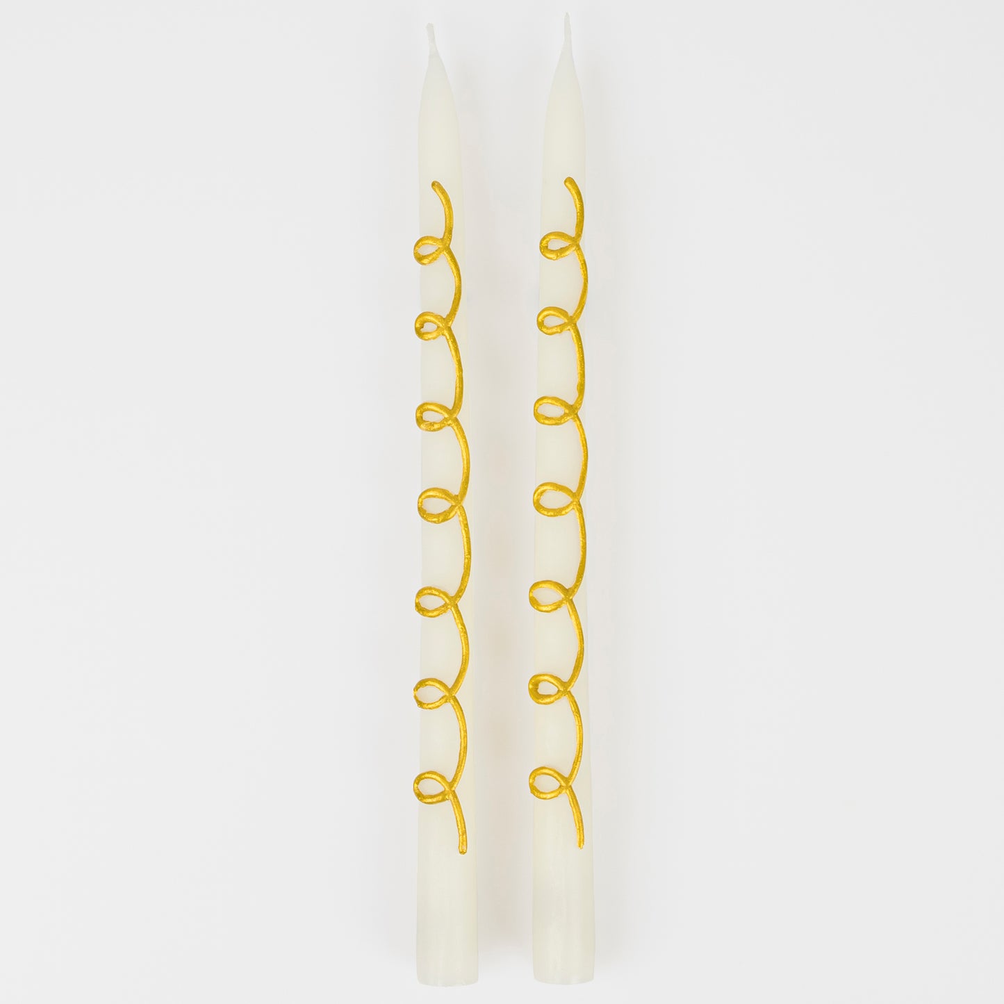 Gold Swirl Taper candles - Candles by Carlyle Avenue