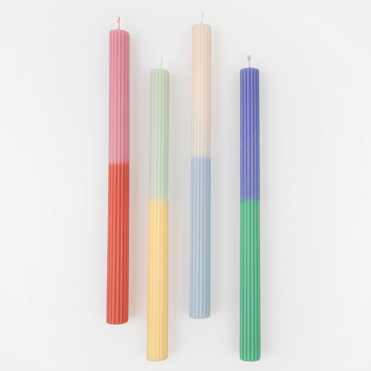 Multi Block Color Taper Candles - Set of 4 - Candles by Carlyle Avenue