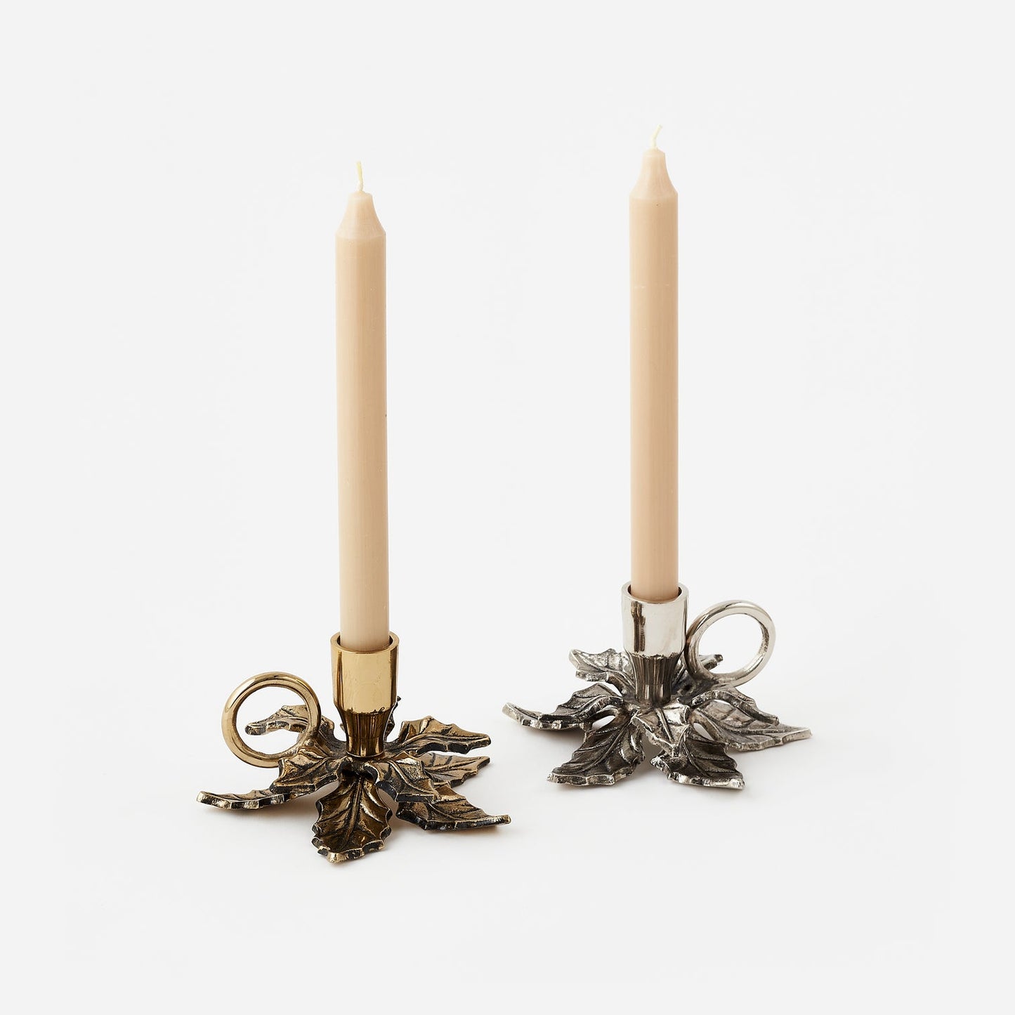 Holly Chamberstick Candle Holder