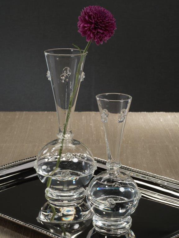 Vendome Glass Vase - Clear - Vases by Carlyle Avenue