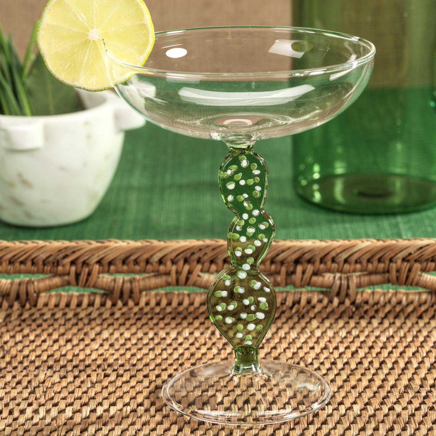 Climbing Cacti Tequila Cocktail Glasses - Set of 4 - Drinkware Sets by Carlyle Avenue