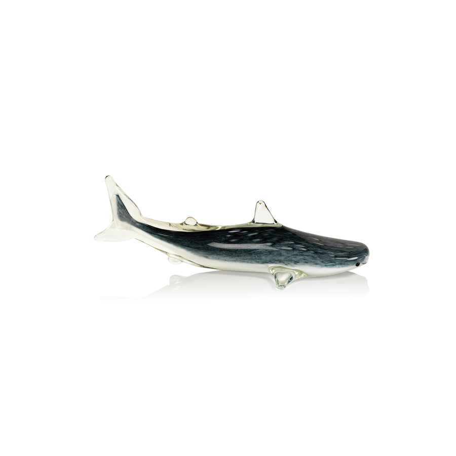 Decorative Glass Blue Shark - Decorative Accessories by Carlyle Avenue