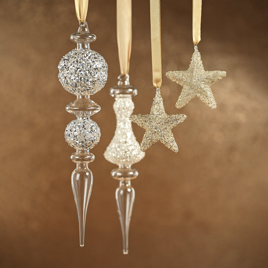 Silver Star Ornament - Set of 6 - Holiday Ornaments by Carlyle Avenue