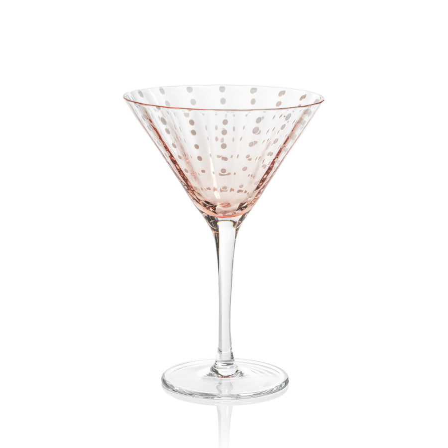 Portofino White Dot Glassware - Pink - Drinkware by Carlyle Avenue