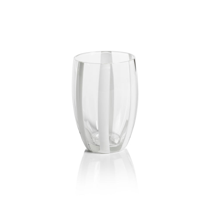 Portofino Striped Stemless Glass - Set of 4 - Drinkware Sets by Carlyle Avenue