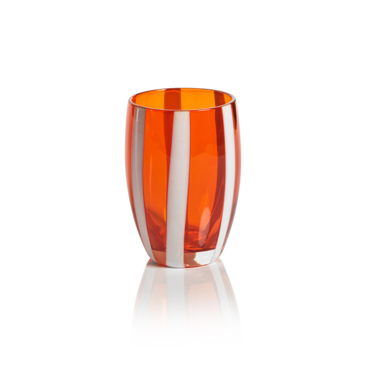 Portofino Striped Stemless Glass - Set of 4 - Drinkware Sets by Carlyle Avenue