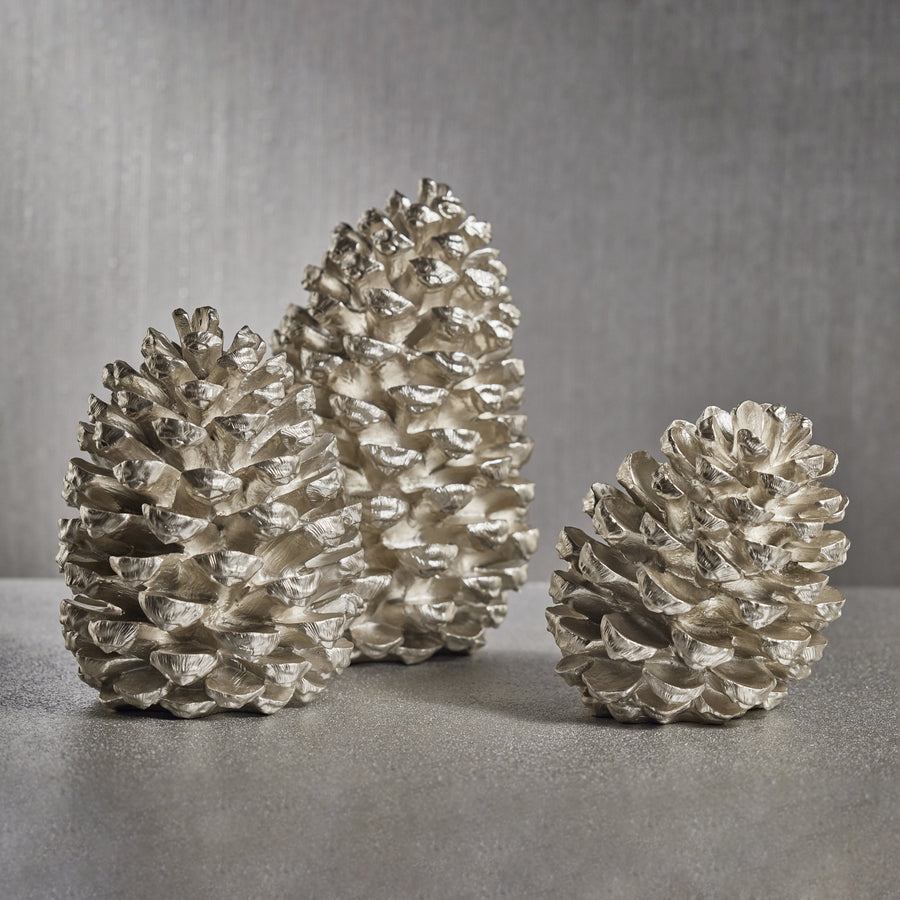 Decorative Pine Cone - Silver - Christmas Decor by Carlyle Avenue