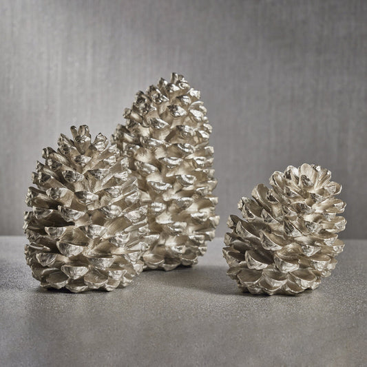 Decorative Pine Cone - Silver - Christmas Decor by Carlyle Avenue