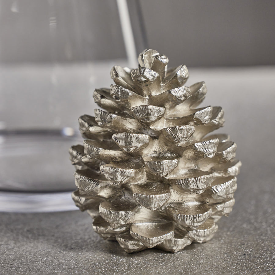 Decorative Pine Cone - Silver 6.5" - Christmas Decor by Carlyle Avenue