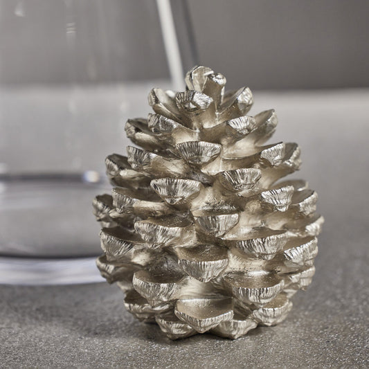 Decorative Pine Cone - Silver 6.5" - Christmas Decor by Carlyle Avenue