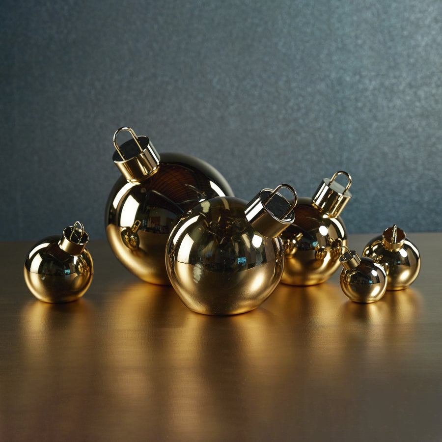 LED Metallic Glass Oversized Ornament Ball - Gold - Christmas Trees by Carlyle Avenue