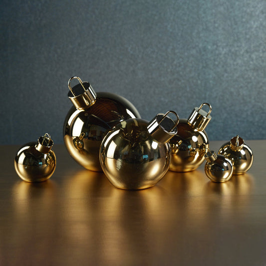 LED Metallic Glass Oversized Ornament Ball - Gold - Christmas Trees by Carlyle Avenue