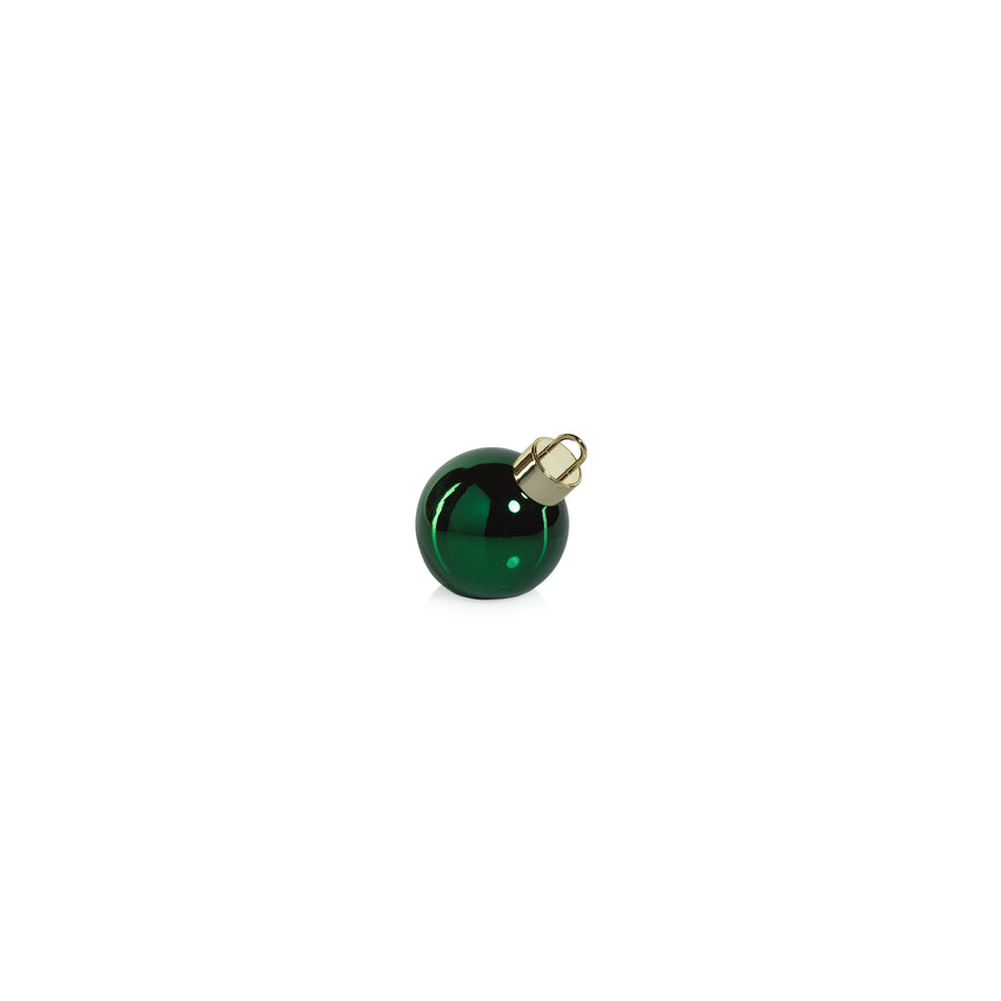 LED Metallic Glass Ornament Ball - Green - Christmas Trees by Carlyle Avenue