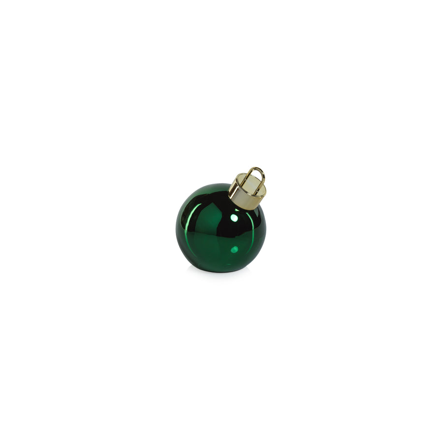 LED Metallic Glass Ornament Ball - Green - Christmas Trees by Carlyle Avenue