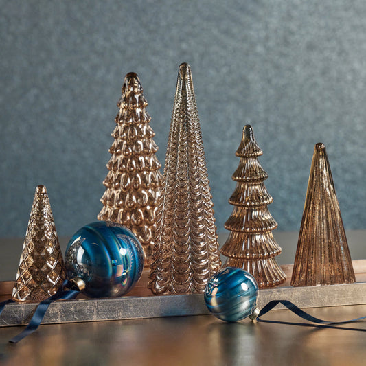 Davos LED Antique Tree - Gold - Christmas Decor by Carlyle Avenue
