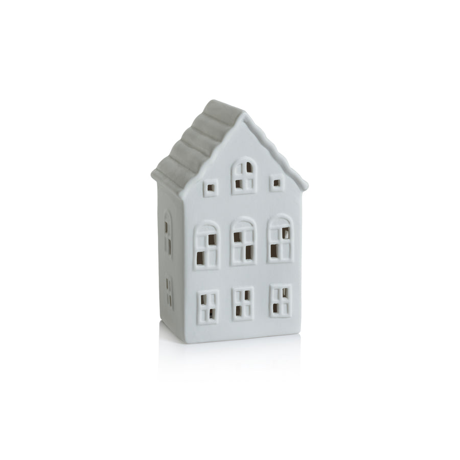 Swiss Mountain LED Porcelain House - Matte White - Christmas Decor by Carlyle Avenue