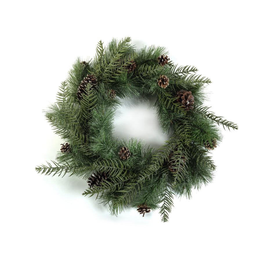 Douglas Fir with Pine Cone Wreath - Christmas Decor by Carlyle Avenue