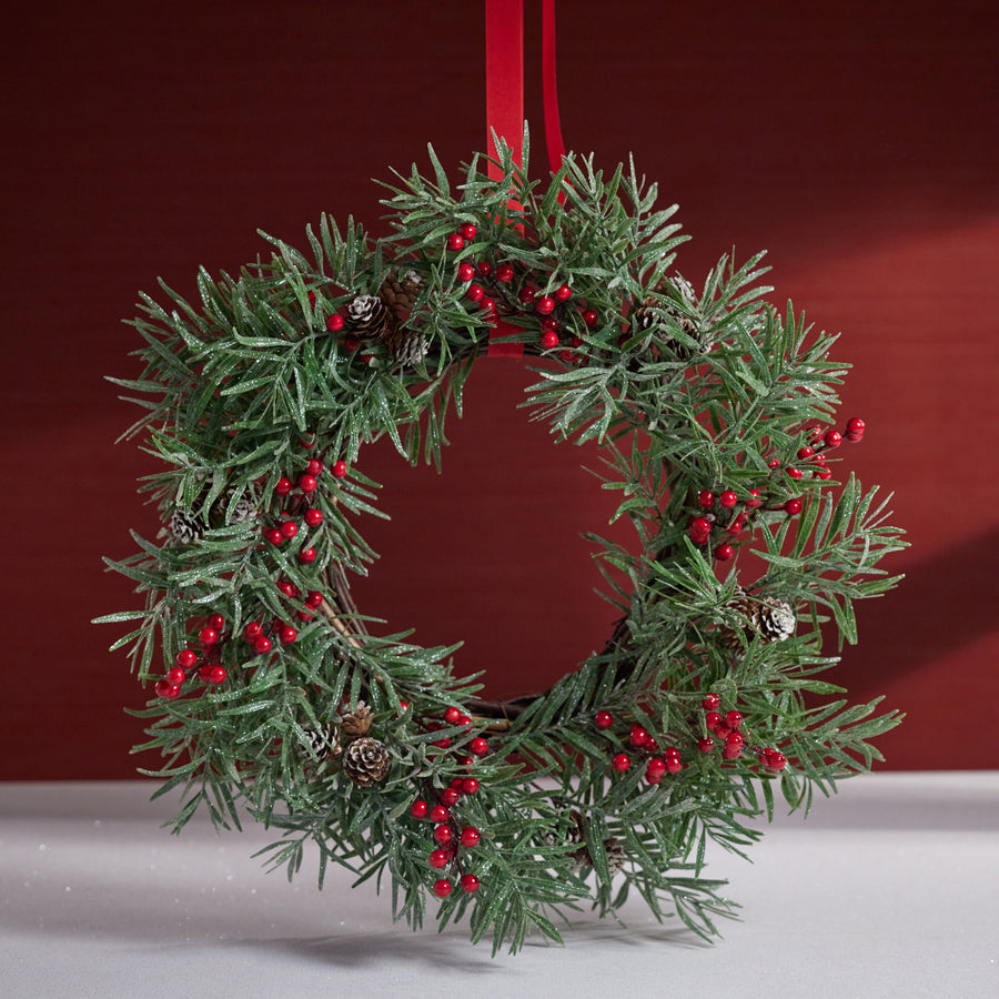 California Pepper Wreath - 19.5" - Christmas Decor by Carlyle Avenue