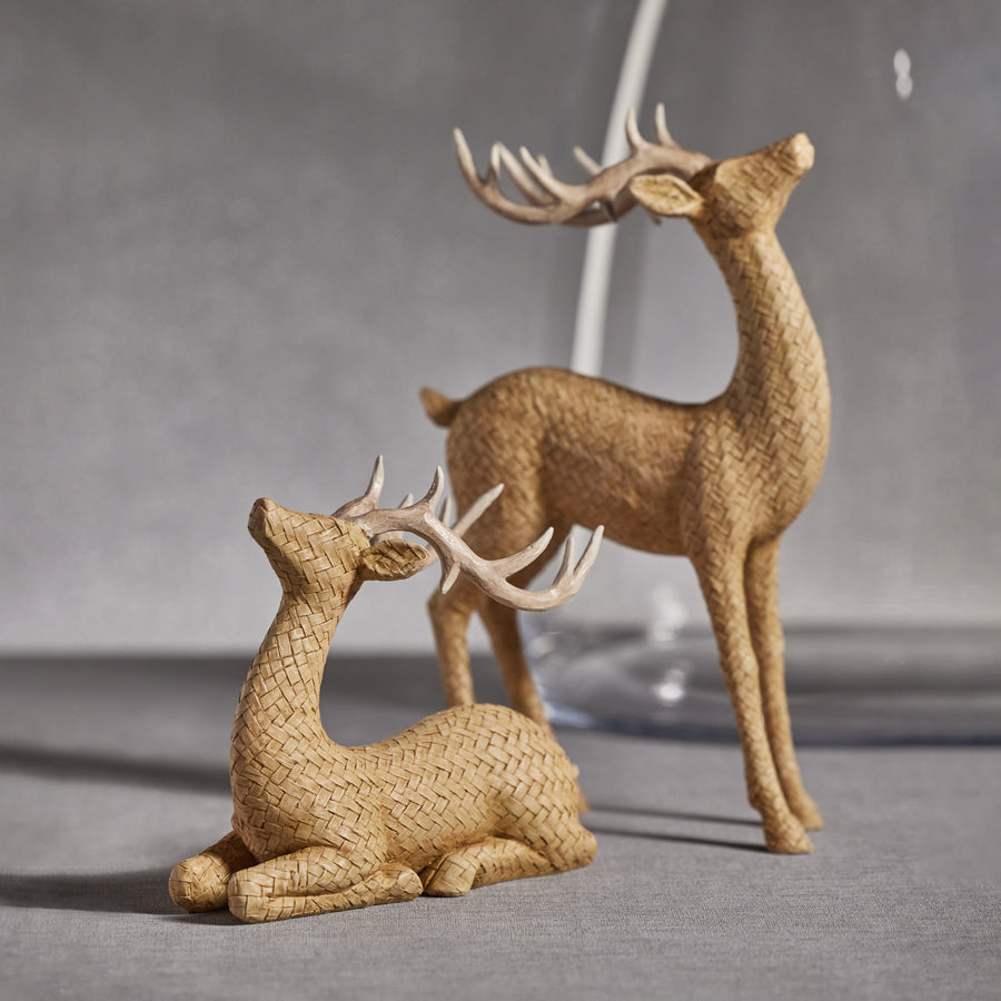 Rattan Textured Deer - Christmas Decor by Carlyle Avenue