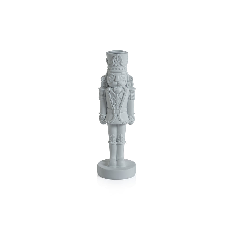 Nutcracker Taper Holder - White - Christmas Decor by Carlyle Avenue