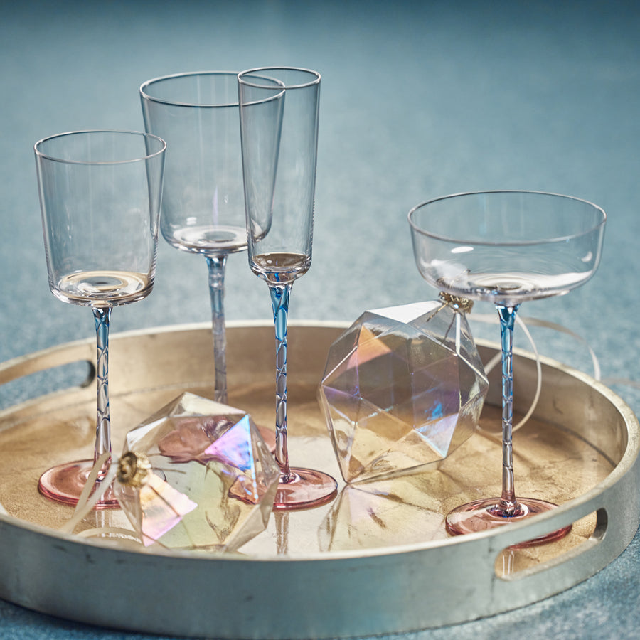 Vicenza Glassware - Pink and Blue - Drinkware Sets by Carlyle Avenue