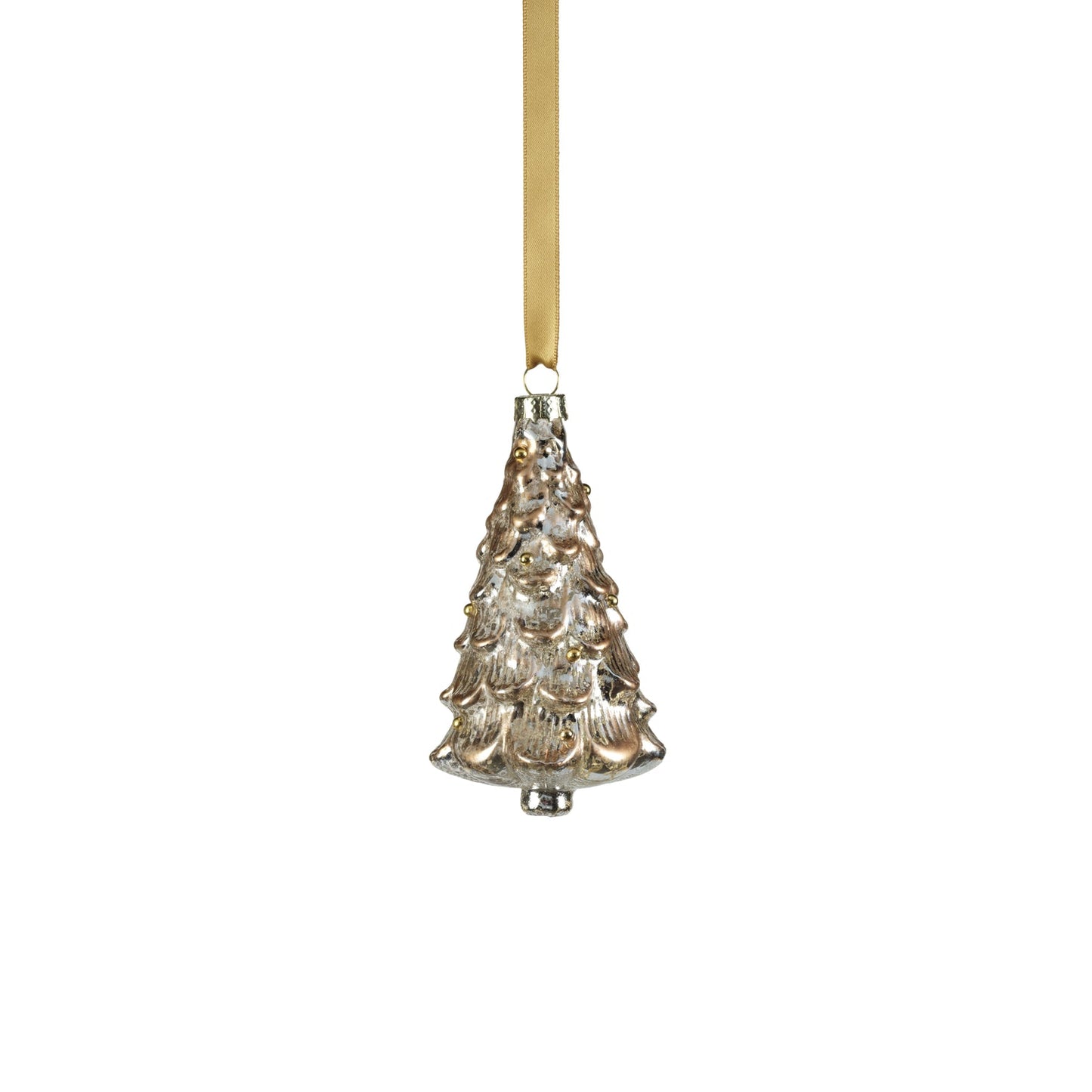 Metallic Frosted Glass Tree Ornament - Holiday Ornaments by Carlyle Avenue