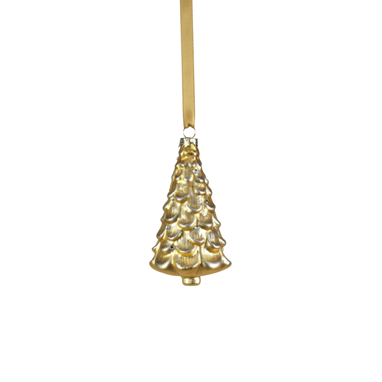 Metallic Frosted Glass Tree Ornament - Holiday Ornaments by Carlyle Avenue