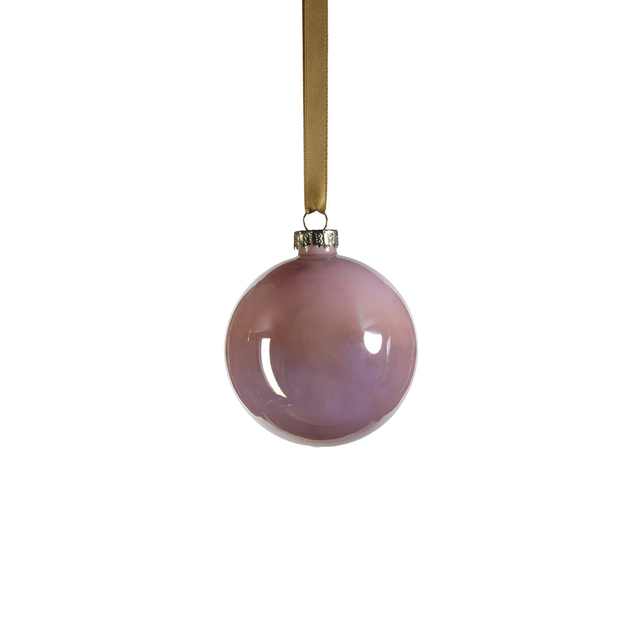 Solid Luster Glass Ball Ornament - Pink - Ornaments by Carlyle Avenue