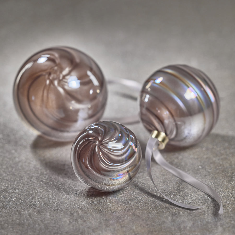 Pearl Luster Glass Ball Ornament - Light Gray Purple - Ornaments by Carlyle Avenue