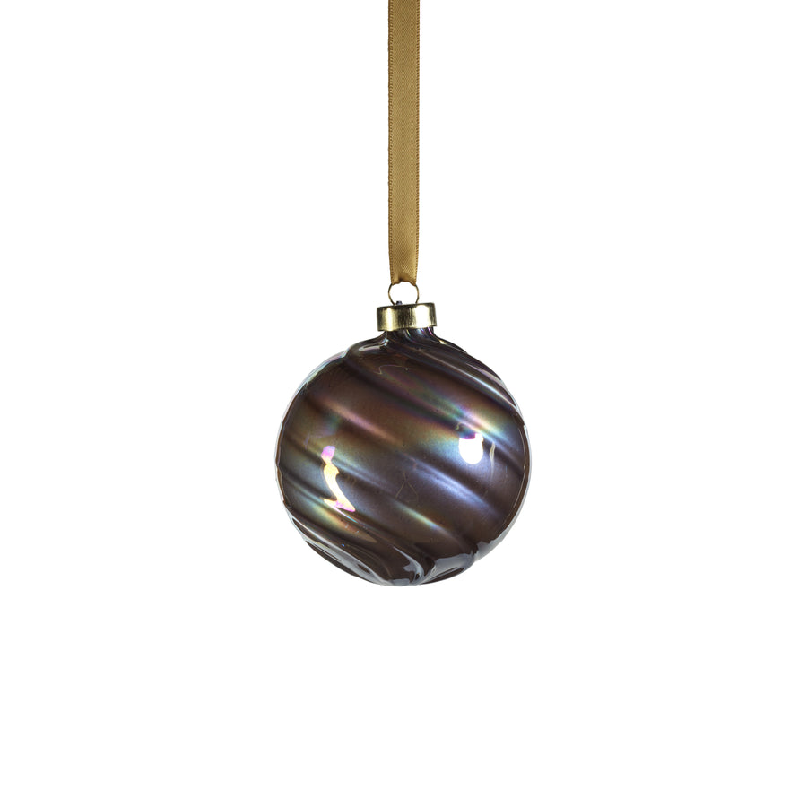 Pearl Luster Glass Ball Ornament - Light Gray Purple - Ornaments by Carlyle Avenue