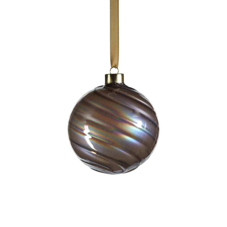 Pearl Luster Glass Ball Ornament - Light Gray Purple - Ornaments by Carlyle Avenue