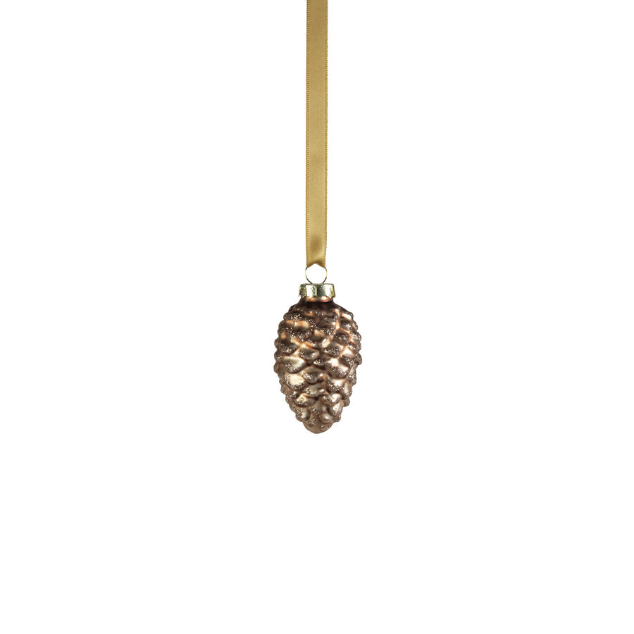 Glass Pine Cone Ornament - Umber Copper Bronze - Holiday Ornaments by Carlyle Avenue