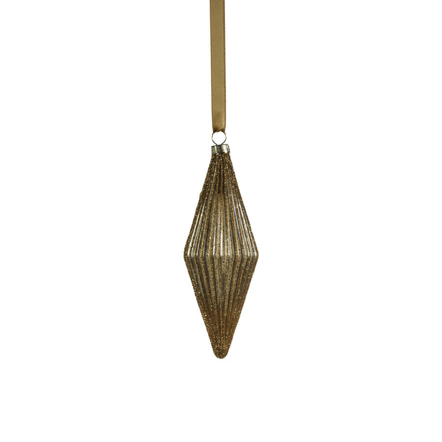 Antique Ribbed Ornament - Matte Gold - Ornaments by Carlyle Avenue