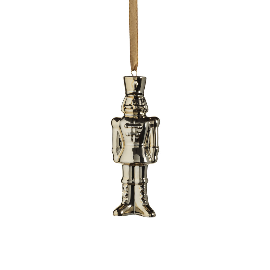 Ceramic Nutcracker Ornament - Gold - Set of 4 - Ornaments by Carlyle Avenue
