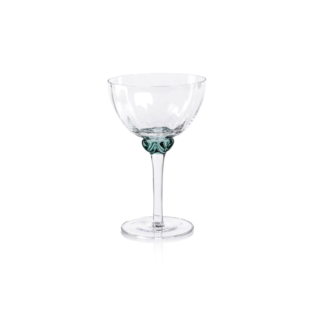 Colette Glassware - Martini/Cocktail Glass - Emerald Colors