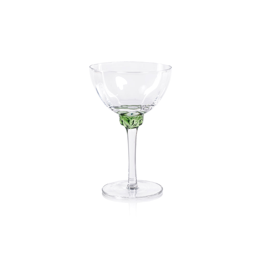 Colette Glassware - Martini/Cocktail Glass - Emerald Colors