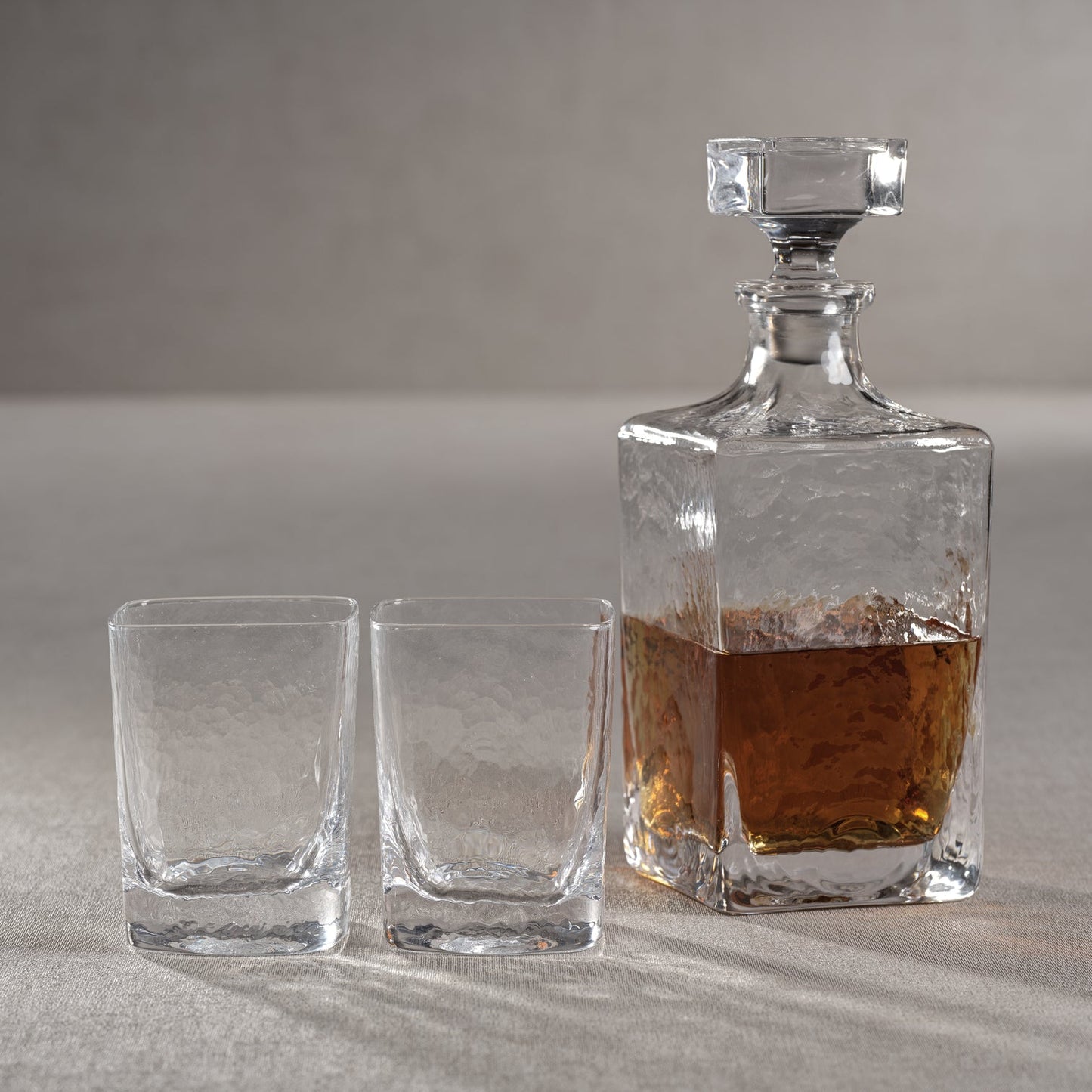 Punta Mita Hammered Rocks Glass - Set of 4 - Drinkware by Carlyle Avenue