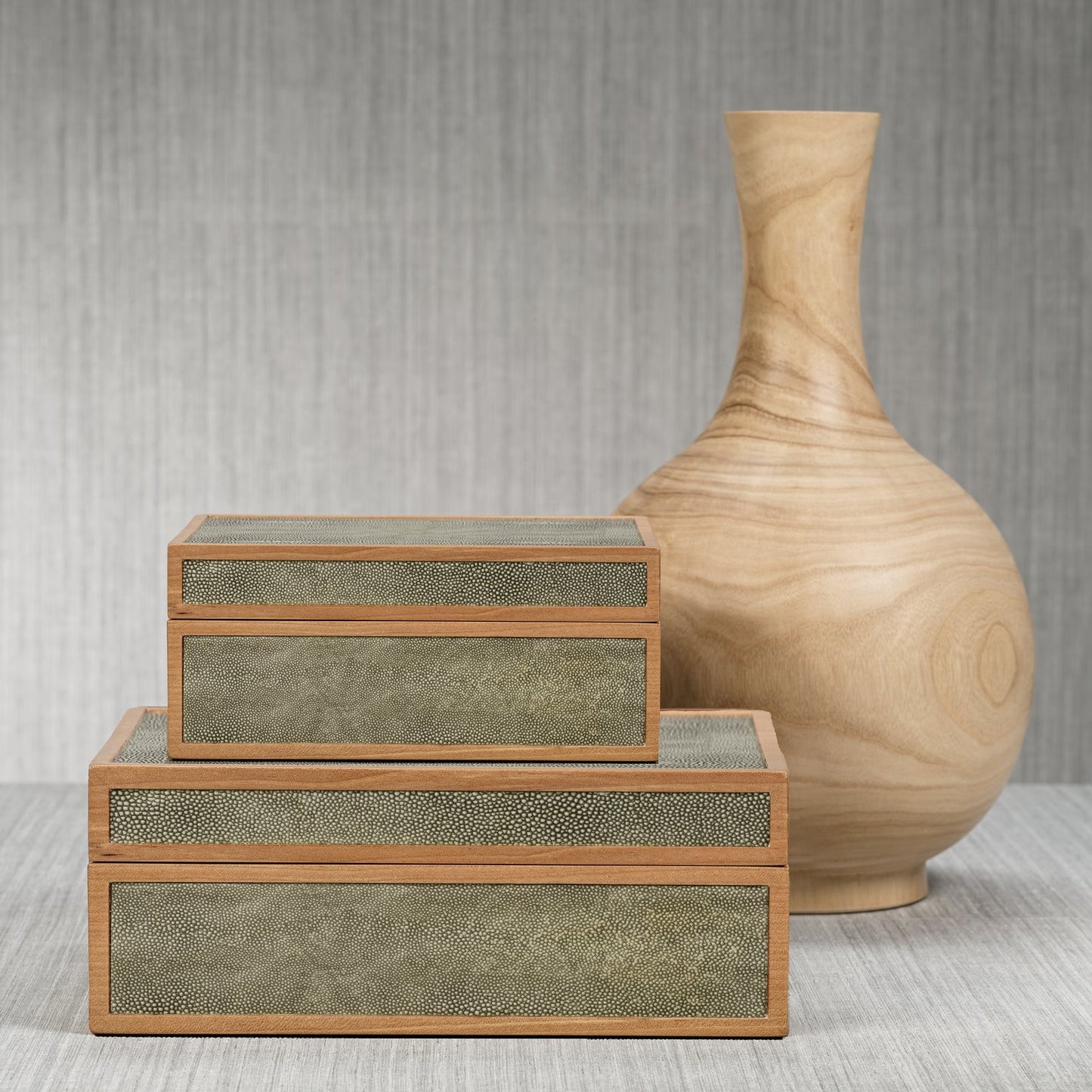 Wood & Shagreen Leather Box - Decorative Accessories by Carlyle Avenue