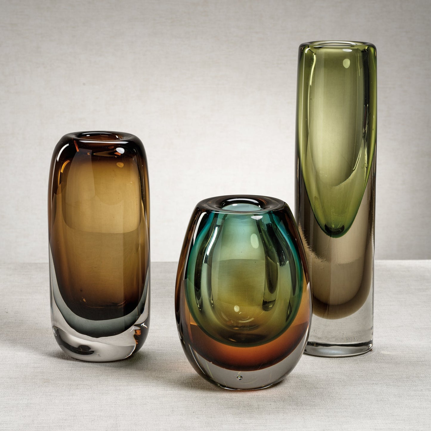 Glass Vase - Amber & Gray - Vases by Carlyle Avenue