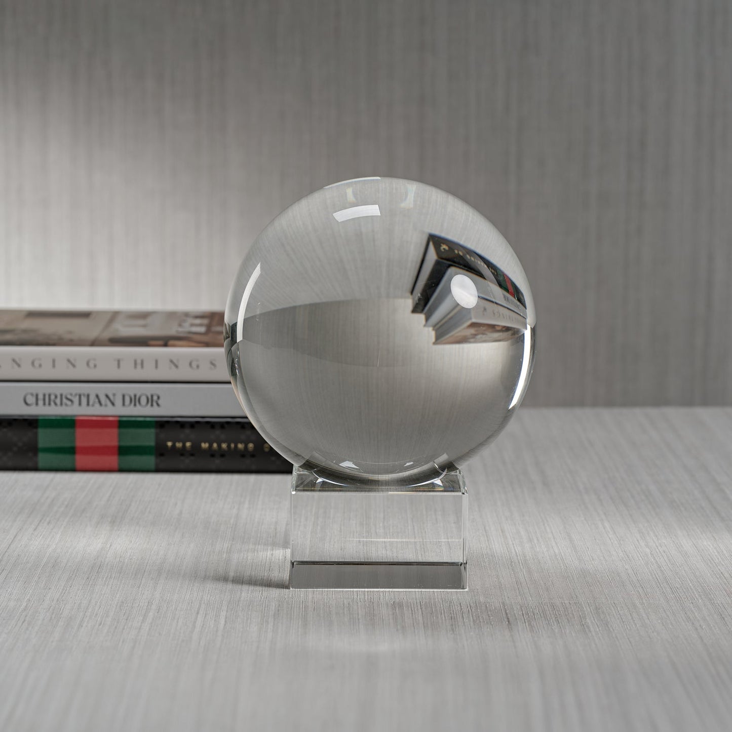Serenity Crystal Orb on Base - Clear - Small - by Carlyle Avenue