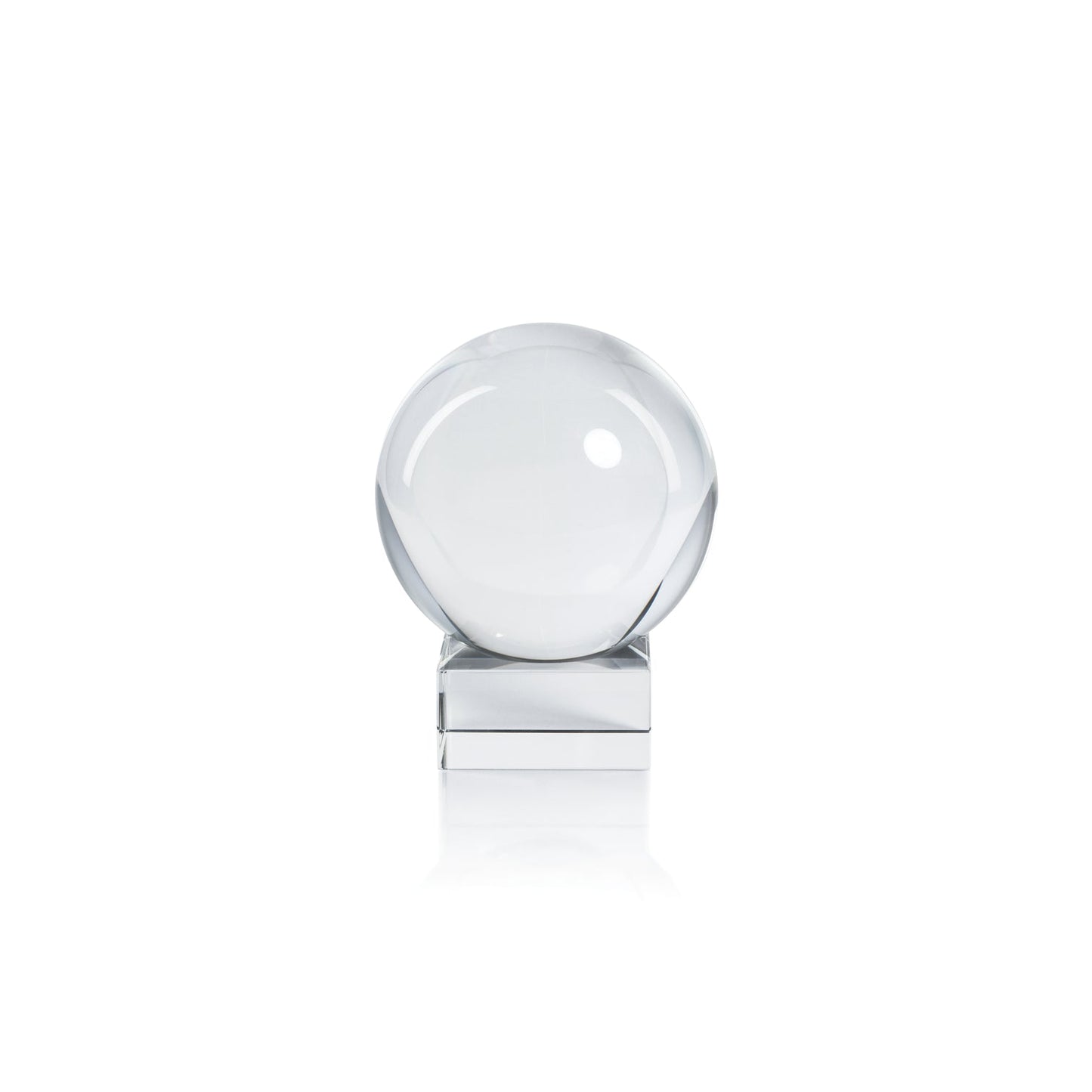Serenity Crystal Orb on Base - Clear - Small - by Carlyle Avenue