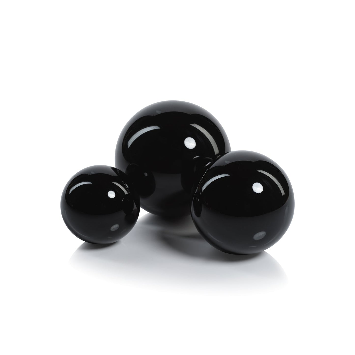 Noir Crystal Glass Fill Ball - Black - Decorative Accessories by Carlyle Avenue