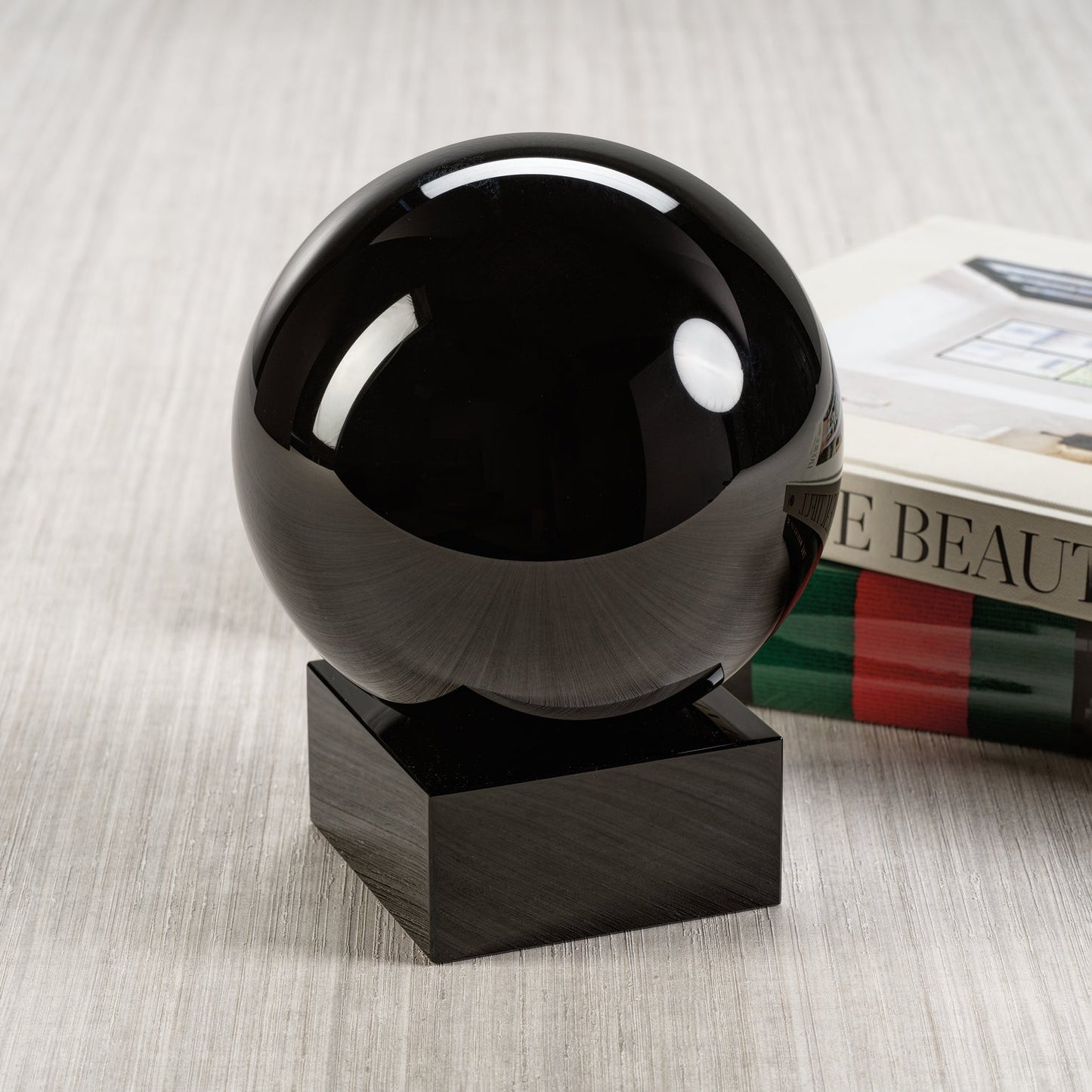 Serenity Crystal Orb on Base - Black - Decorative Accessories by Carlyle Avenue