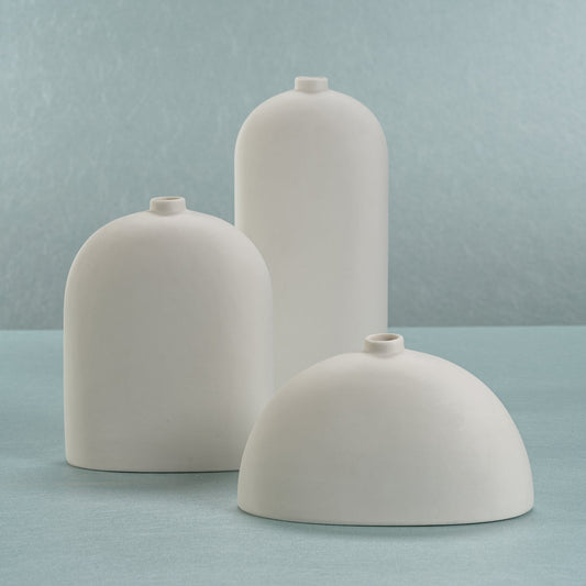 Lily White Ceramic Vase - Vases by Carlyle Avenue