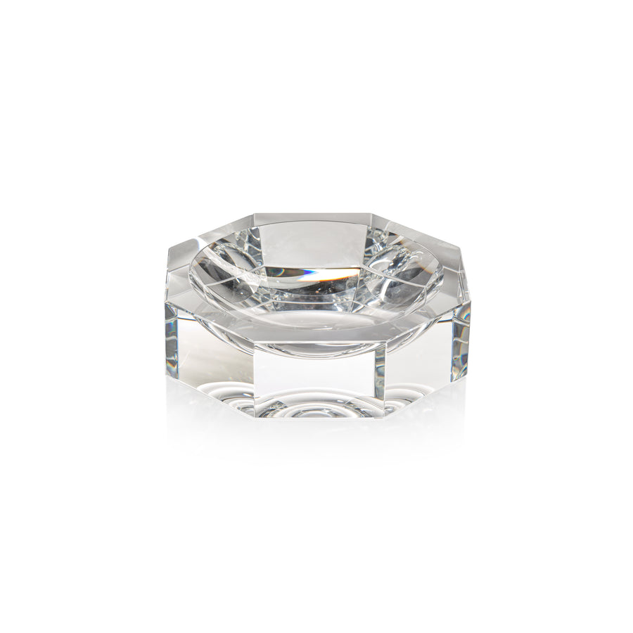 Glass Crystal Octagon Bowl - Clear - Bowls by Carlyle Avenue