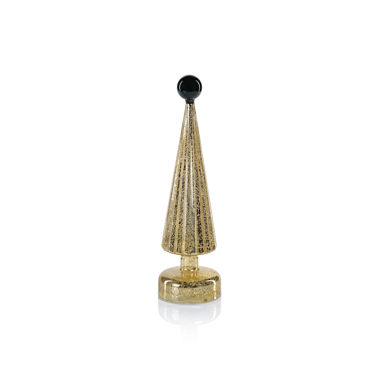 LED Tree with Globe Finial - Gold w/ Green - Christmas Trees by Carlyle Avenue