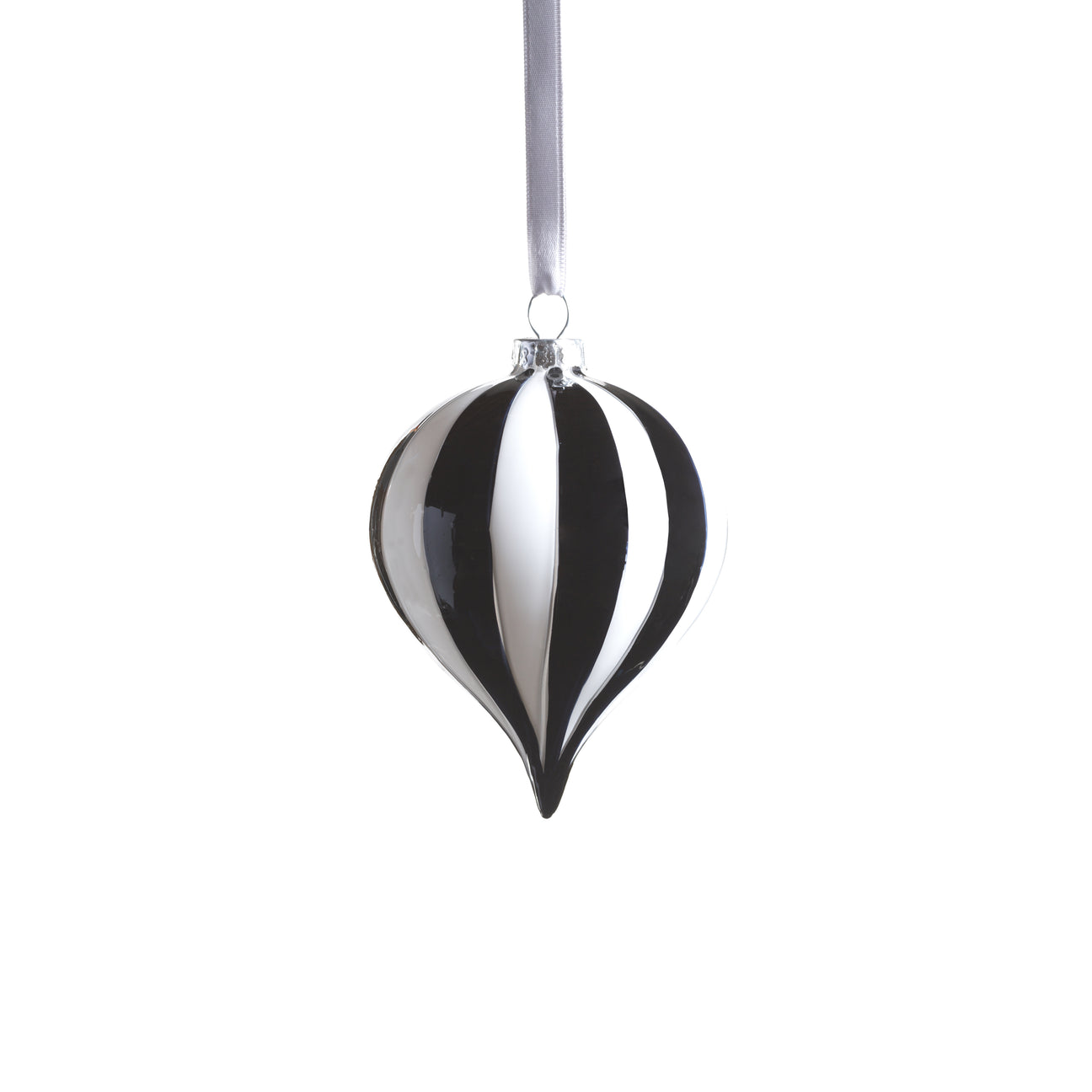 Twilight Stripe Glass Ornament - Set of 4 - Holiday Ornaments by Carlyle Avenue